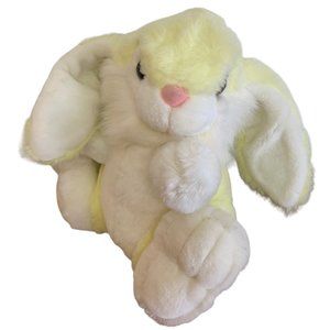 Vintage MTY International Lop Bunny Rabbit White Yellow 12” Plush Easter‎